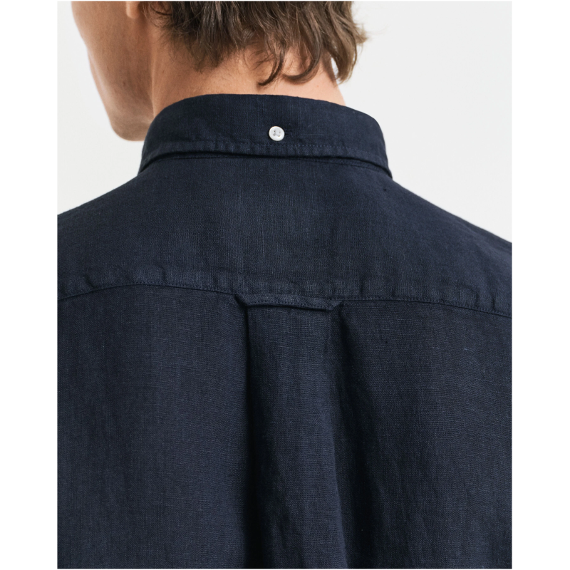 GANT Regular Fit Garment-Dyed Linen Short Sleeve Shirt